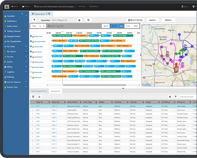 GoServicePro service app dashboard