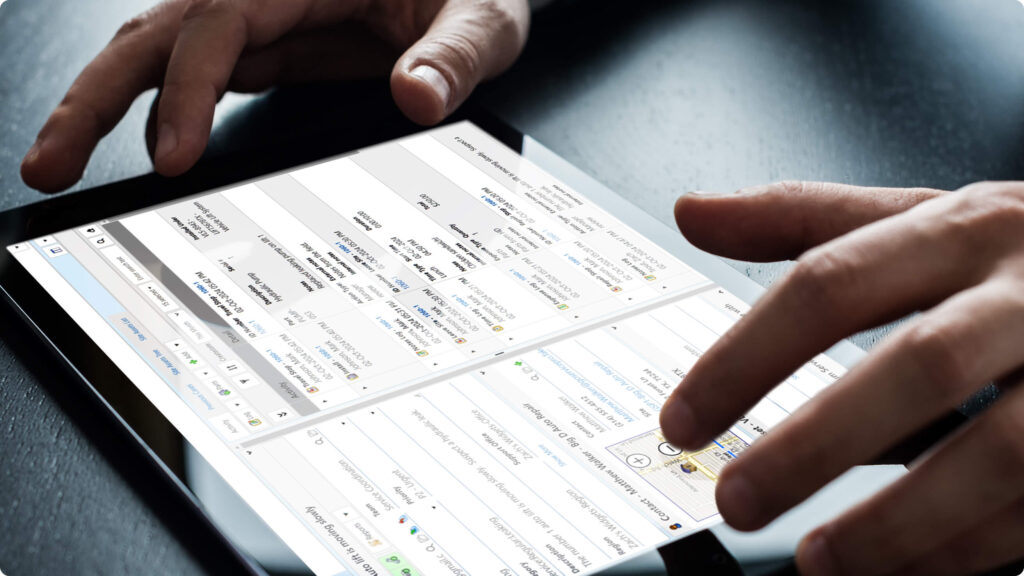 employee working on data
